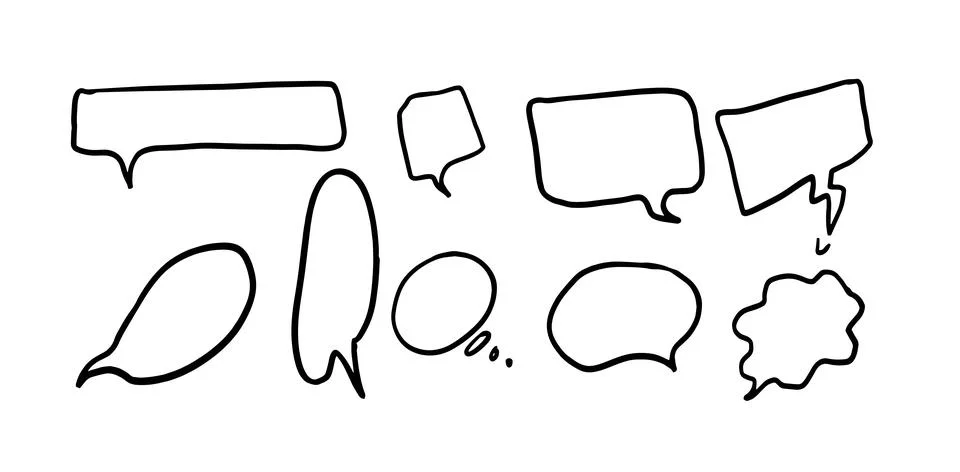 Speech Bubble Set Illustration | Vector for Communication and Graphic Designs Stock Illustration