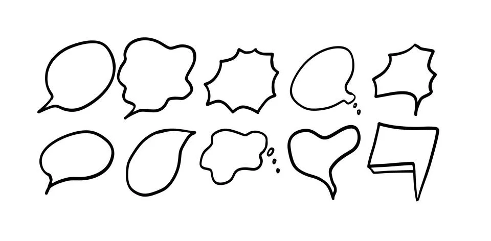 Speech Bubble Set Illustration | Vector for Communication and Graphic Designs Stock Illustration