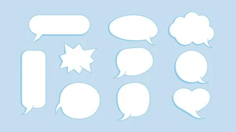 Speech Bubble set. Talk bubble. Cloud speech bubbles collection Stock Illustration