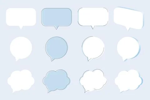 Speech Bubble set. Talk bubble. Cloud speech bubbles collection Stock Illustration