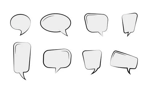Speech Bubble set. Talk bubble. Cloud speech bubbles collection. Vector. Stockillustratie