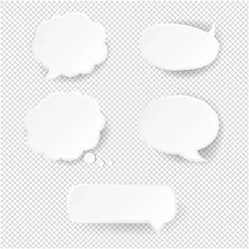 Speech Bubble Set Transparent Background Stock Illustration