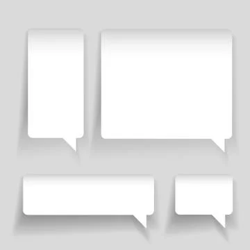 Speech bubble set vector Stock Illustration