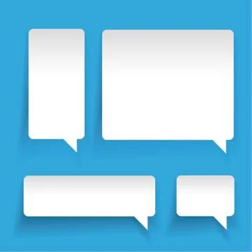 Speech bubble set vector Stock Illustration