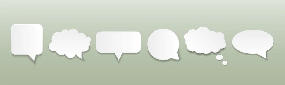 Speech Bubble set. Vector illustration. Flat design. Stock Illustration