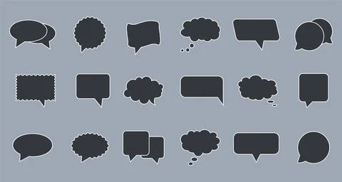 Speech Bubble set. Vector illustration. Flat design. イラスト素材