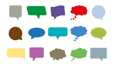 Speech Bubble set. Vector illustration. Flat design. 스톡 일러스트