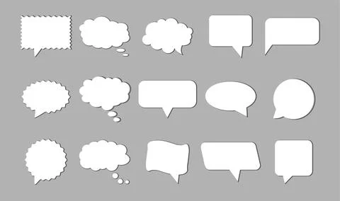 Speech Bubble set. Vector illustration. Flat design. Stock Illustration