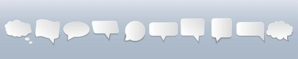 Speech Bubble set. Vector illustration. Flat design. Illustrazione stock