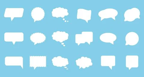 Speech Bubble set. Vector illustration. Flat design. Stock Illustration