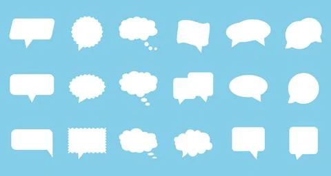Speech Bubble set. Vector illustration. Flat design. Stock Illustration