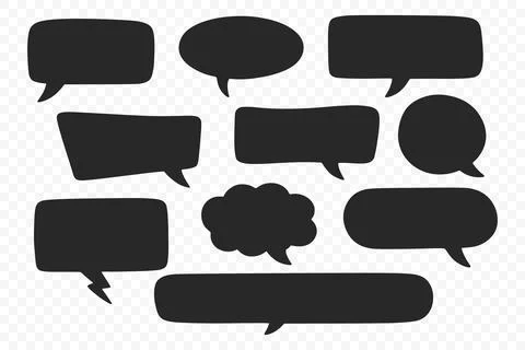 Speech Bubble Set, Vector Illustration. Speech Bubble Collection and Chat B.. Stock Illustration