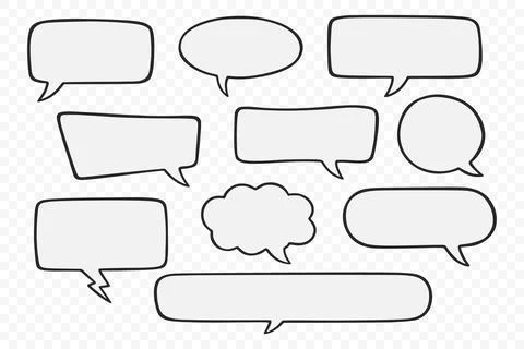 Speech Bubble Set, Vector Illustration. Speech Bubble Collection and Chat B.. Stock Illustration