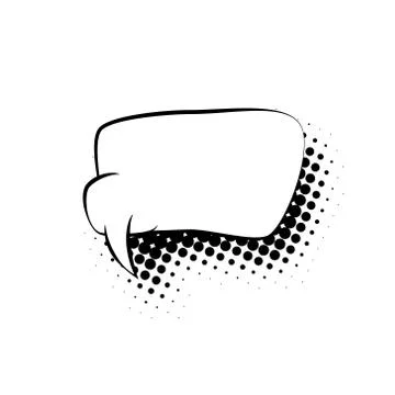 Speech Bubble with Shadow Stock Illustration