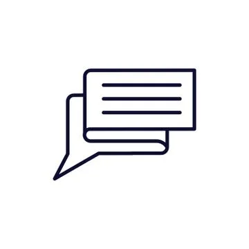Speech bubble in shape rectangle Stock Illustration