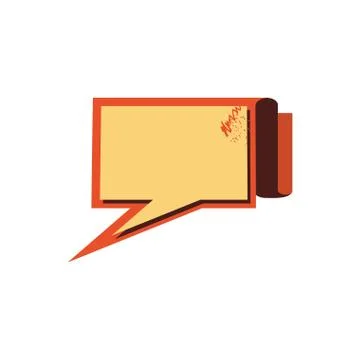 Speech bubble in shape rectangle Stock Illustration