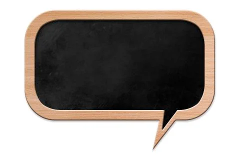 Speech bubble shaped blackboard Stock Illustration