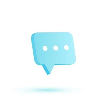 Speech bubble shaped box in 3d Stock Illustration