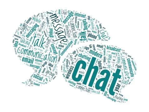 Speech Bubble Shaped Word Cloud Chat Concept Stockillustratie