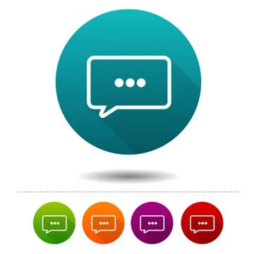 Speech Bubble sign icon. Chat sign. Web Button. Stock Illustration