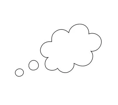 Speech bubble simple hand drawn doodle outline vector illustration, chat cute Illustrazione stock