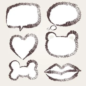 Speech bubble sketch Stock-Illustration