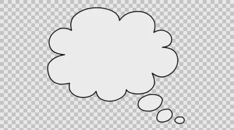 Speech Bubble sketch illustration hand drawn animation transparent Stock Footage 64951362