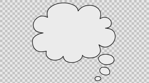 Speech Bubble sketch illustration hand drawn animation transparent Stock Footage 64951539