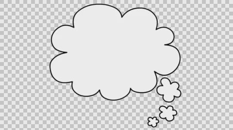 Speech Bubble  sketch illustration hand drawn animation transparent Stock Footage 64951793