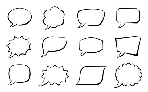 Speech bubble social media dialog textbox template Stock Illustration