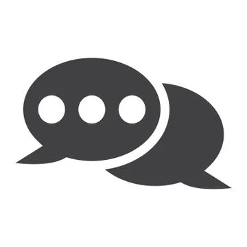 Speech bubble solid icon, chat and website 스톡 일러스트