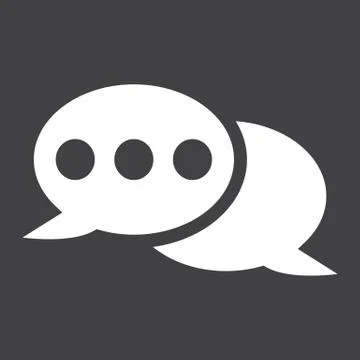 Speech bubble solid icon, chat and website イラスト素材