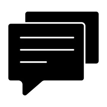 Speech bubble solid icon. Chat vector illustration isolated on white. Message Stock Illustration