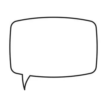 Speech bubble, speech balloon, chat bubble line art vector icon. Stock Illustration