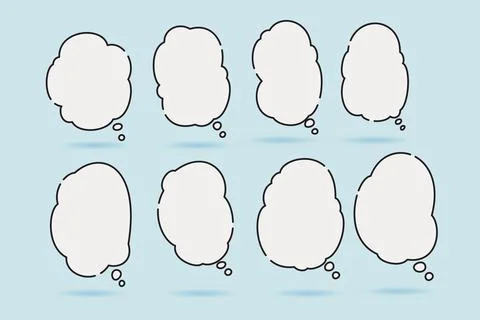 Speech bubble speech balloon for illustration and comic Stock Illustration