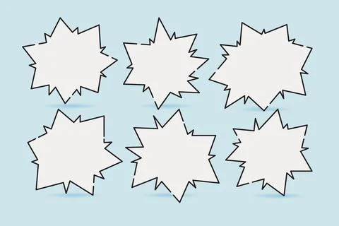 Speech bubble speech balloon for illustration and comic Stock Illustration