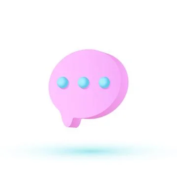 Speech bubble spherical in 3d Stock Illustration