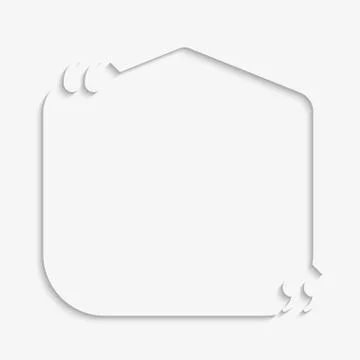Speech Bubble Square. Empty Quote Bracket. Illustrazione stock