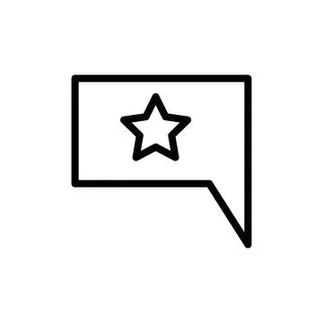 Speech bubble with star icon Illustrazione stock