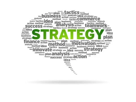 Speech bubble - strategy Stock Illustration