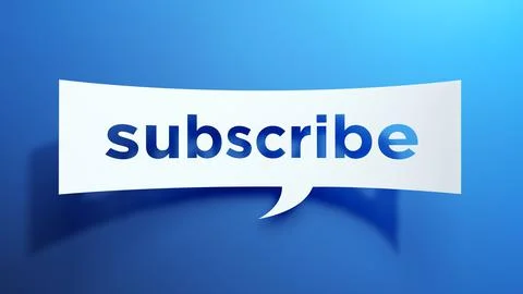 Speech Bubble. Subscribe Message. Concept of Marketing in Social Media. Stock Illustration