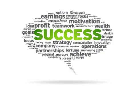 Speech bubble - success Stock Illustration