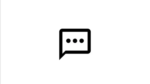 A Speech Bubble Symbol (Chat Bubble) with 3 dots gently bouncing up and down. Stock Footage 279520696