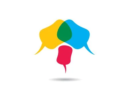 Speech bubble symbol illustration Stock Illustration