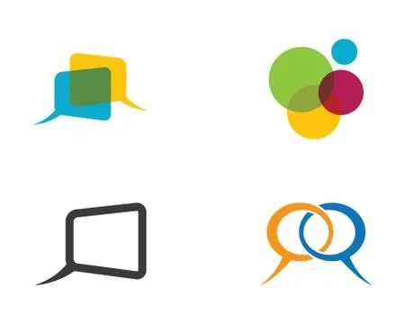 Speech bubble symbol illustration Stock Illustration