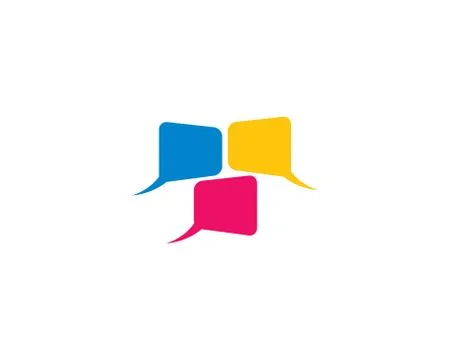 Speech bubble symbol illustration Stock Illustration
