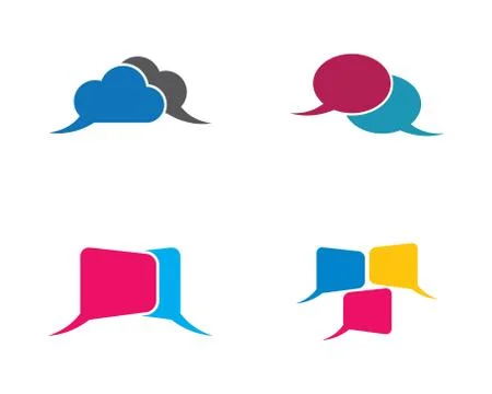Speech bubble symbol illustration Stock Illustration