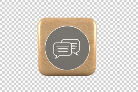 Speech bubble symbol on vector image of cube Stock Photos