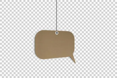 Speech bubble tag hanging Illustrazione stock