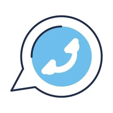 Speech bubble with telephone service Stock Illustration
